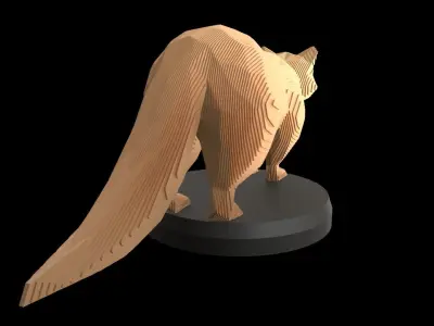 Parametric Raccoon Low-poly 3D model