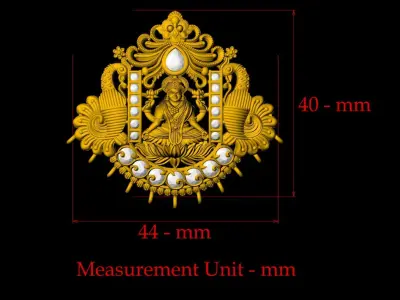Temple Pendant - 0110  3D print model