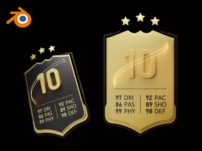 Ultimate SPORT CARD Animated template for BLENDER 3D model