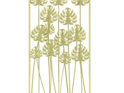 wall decor gold 3D model