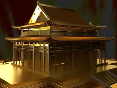Chinese ancient house 3D model 27