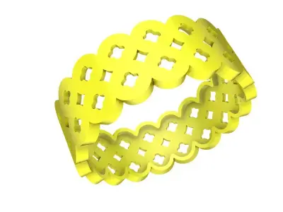Luxury Lattice Pattern Band Ring Design 5012 3D print model