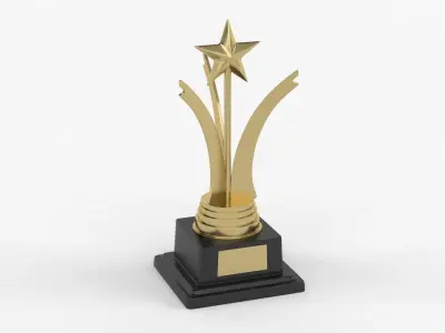 Trophy Cup 3D model 16