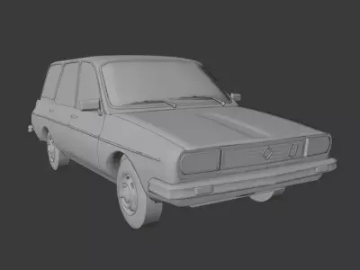 Renault 12 Car Low-poly 3D model
