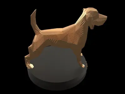 Parametric Dog Low-poly 3D model purchase