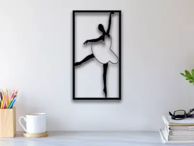 Ballerina Wall Art 3D print model buy