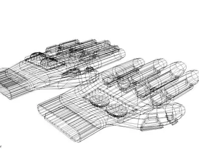 Sport Gloves - Motorcycles 3D model