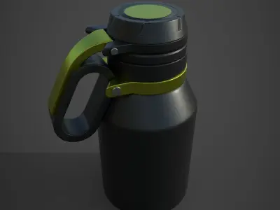 water Thermos Low-poly 3D model