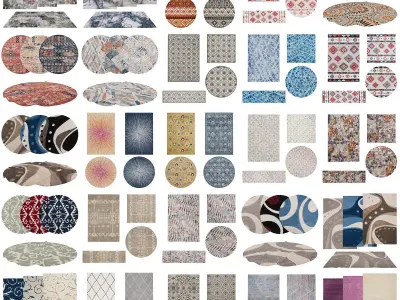 25 in 1 Rug Collection No 13 Low-poly 3D model