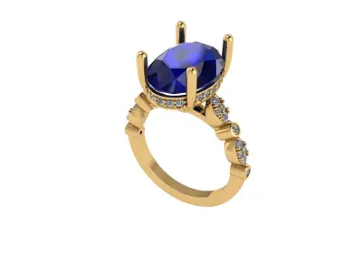 Women diamond ring 3d render  3D print model