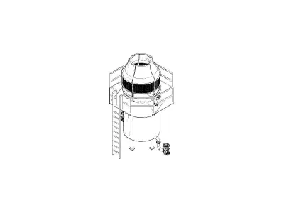Cooling tower 3D print model