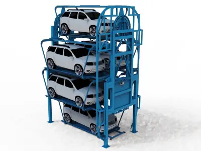 Rotary Parking System 6 SUV 3D model