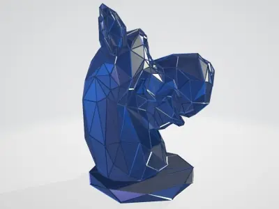 ScoobyDoo bust WIREFRAME VORONOI WIREMESH MESH 3D print model