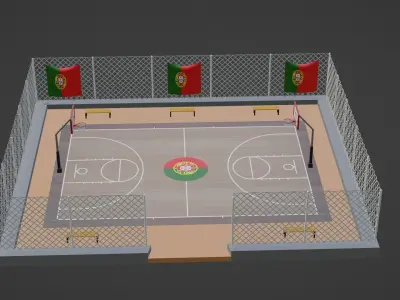 Basketball Stadium - Portugal Low-poly 3D model