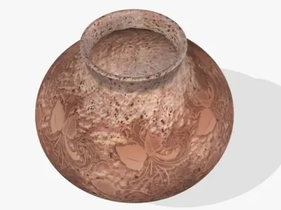 Mud Clay Pot 2 Low-poly 3D model