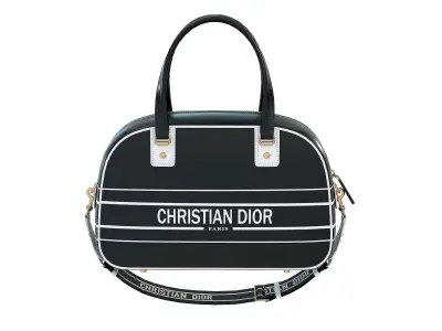 Dior Vibe Classic Bowling Medium Bag Black Low-poly 3D model