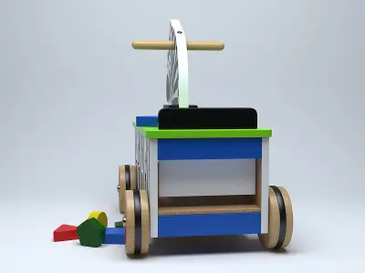 Ride-On Zebra 3D model