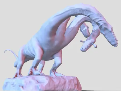 Hydra playing fetch 3D model