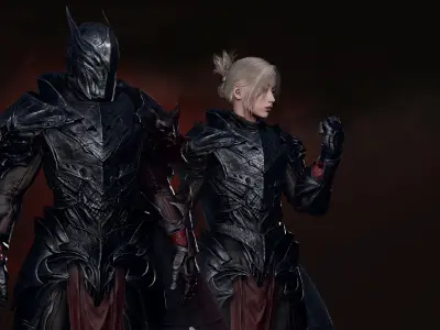 Death Knight - RPG Dark Fantasy Modular Female and Male Low-poly 3D model