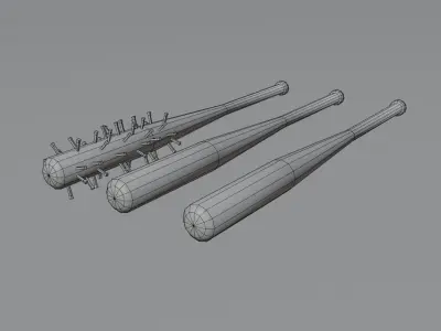 Baseball Bat Free low-poly 3D model