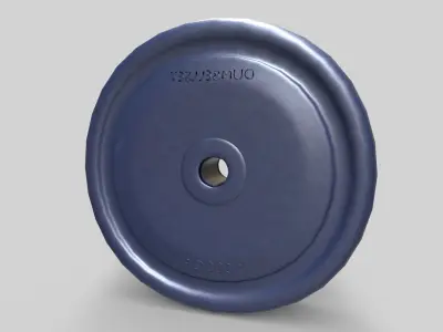 Dumbbell Z olympic weightlifting plate 3D model