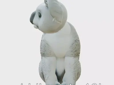 Adorable Sitting Koala 3D Model Low-poly 3D model