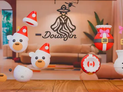 Knitted Christmas Ornaments Pack  5 Models  Free 3D print model