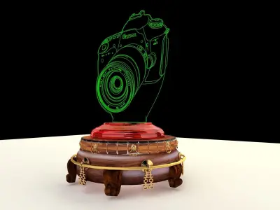 Chinese display stand with illusion camera 3D model