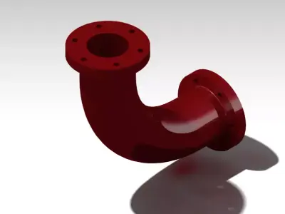 Double Flange pipe 3D print model