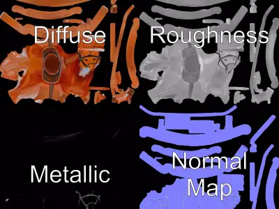 Classic Wooden Rocking Horse model pack Low-poly 3D model