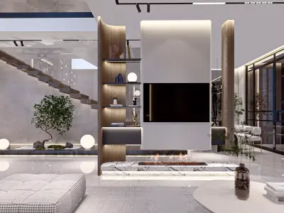  Living Room kitchen  Sketch up File  3D model