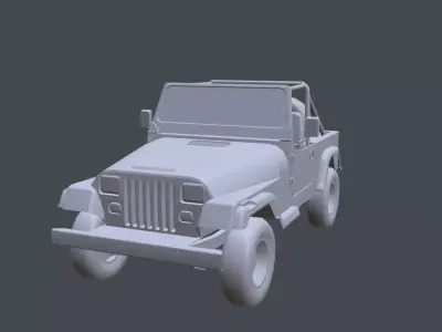 Jeep Wrangler Low-poly 3D model