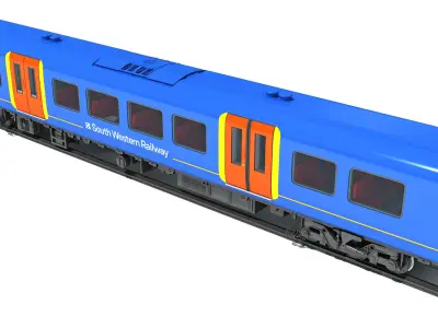 South West Rail Class Passenger Car 3D model