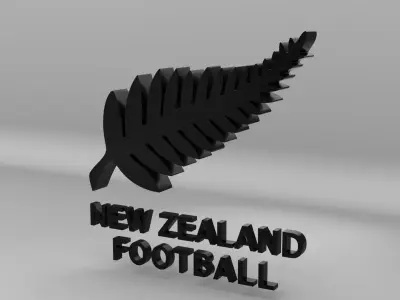 New Zealand National Soccer Team Logo 3D model