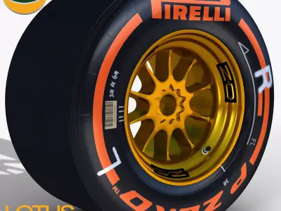 E23 Hard Rear tyre Low-poly 3D model