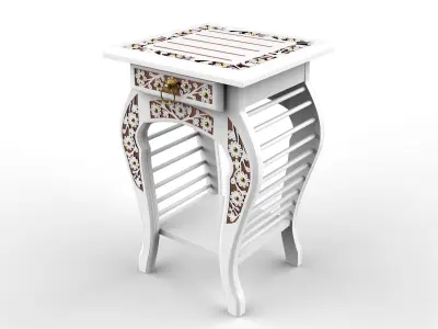 Side bed Table Low-poly 3D model