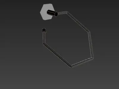 Orchid Spike Towel Round 3D model