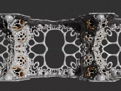 algorithm 3d FRACTAL ARQUITECTURAL COLUMN 3D model