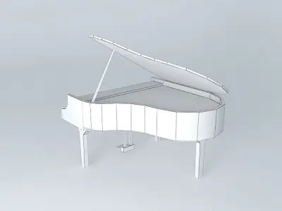 A Piano white 3D model
