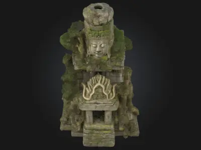 Temple in the Jungle  Lost Majesty Amid Natures Embrace 3D model