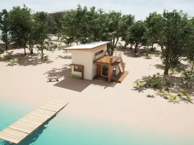 Beach house Free 3D model purchase