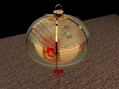Chinese red lantern   3D model