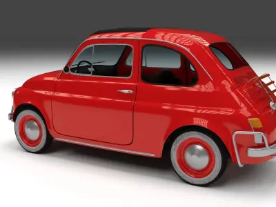 Fiat 500L Luxe 1968 Low-poly 3D model