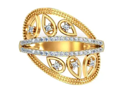 Solitaire Wedding Engagement Ring 3D print model