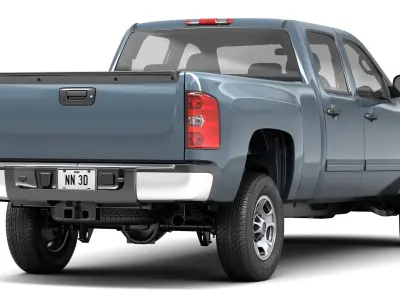 GENERIC CREW CAB PICKUP TRUCK 17 3D model