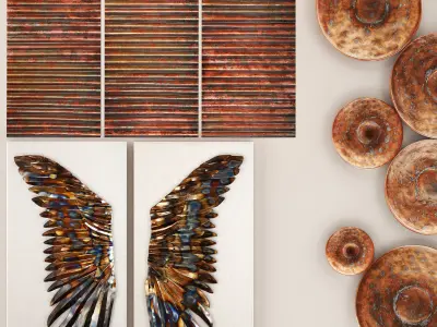 Copper collection for walls 1 3D model