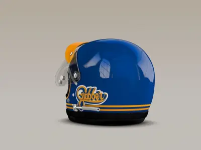 Ronnie Peterson Lotus Helmet 70s 3D model