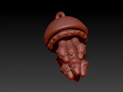 Jellyfish Pendant Necklace Charm Bracelet Jewelry 3D print model