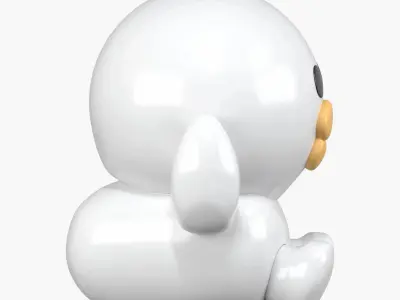 Ceramic figurine Duckling 3D model