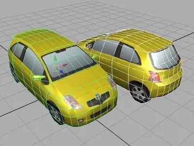 TOYOTA YARIS Low-poly 3D model by petomavar